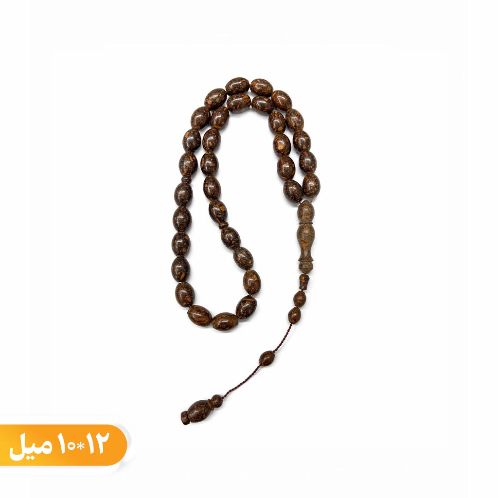 تسبیح دارچین گندمی ۱۰.۱۲ میل ۳۳ دونه